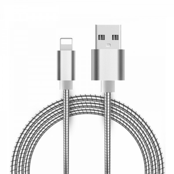 Cabo Usb Full Metal Lightning Dourado 1m Apple Iphone Img 02