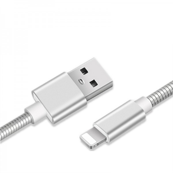 Cabo Usb Full Metal Lightning Dourado 1m Apple Iphone Img 04