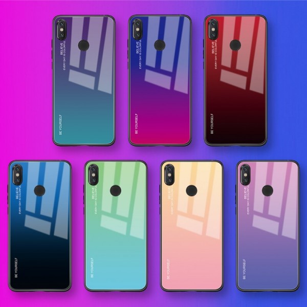 Capa Dura Emborrachada Vidro Temperado Gradiente Essager Be Yourself Xiaomi Mi 8 Lite Img 01