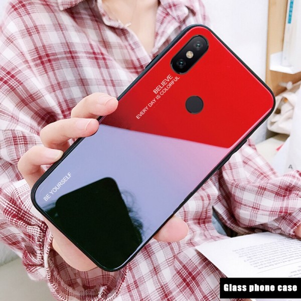 Capa Dura Emborrachada Vidro Temperado Gradiente Essager Be Yourself Xiaomi Mi 8 Lite Img 02