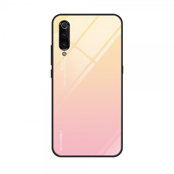 Capa Dura Emborrachada Vidro Temperado Gradiente Rosa Claro Bege Essager Be Yourself Xiaomi Mi 9 Img 12