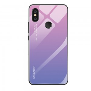 Capa Dura Emborrachada Vidro Temperado Gradiente Roxo Claro Rosa Claro Essager Be Yourself Xiaomi Mi 8 Lite Img 01