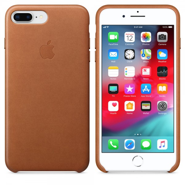 Capa De Couro Para Iphone 8 Plus 7 Plus Castanha Img 02