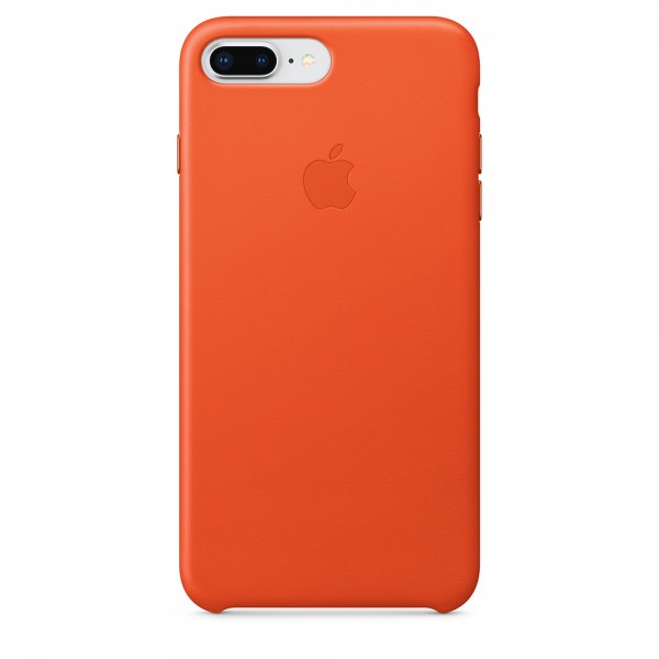 Capa De Couro Para Iphone 8 Plus 7 Plus Laranja Brilhante Img 01