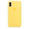 Capa De Silicone Para Iphone Xs Amarelo Canário Img 01