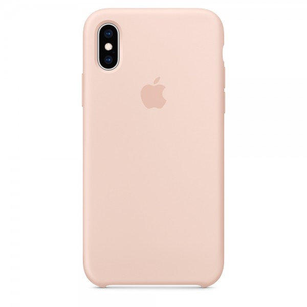 Capa De Silicone Para Iphone Xs Areia Rosa Img 01