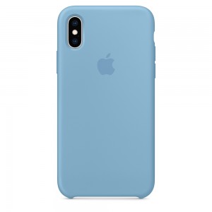 Capa De Silicone Para Iphone Xs Azul Centáurea Img 01