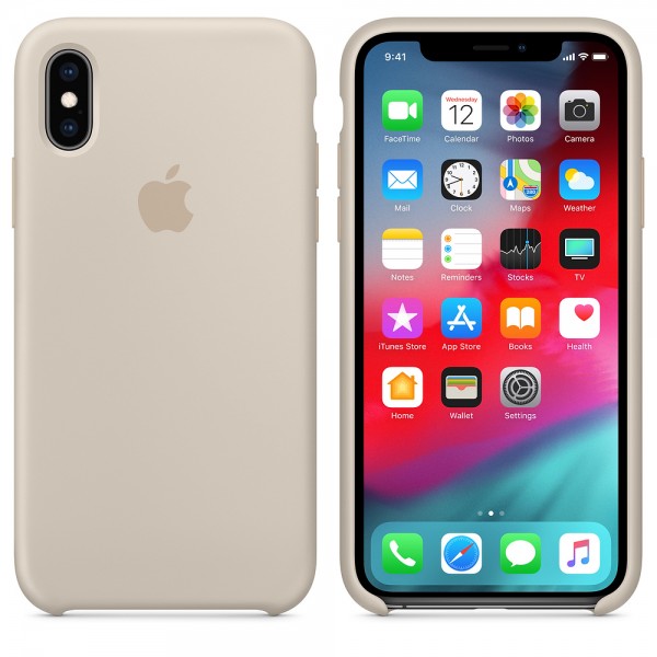 Capa De Silicone Para Iphone Xs Max Cinza Img 04