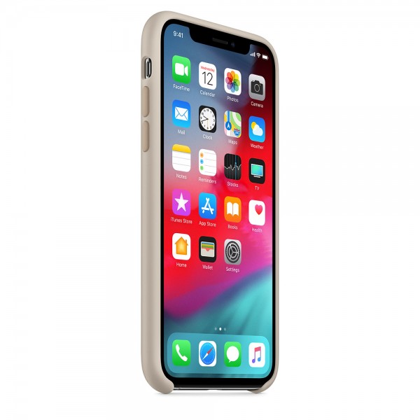 Capa De Silicone Para Iphone Xs Max Cinza Img 05