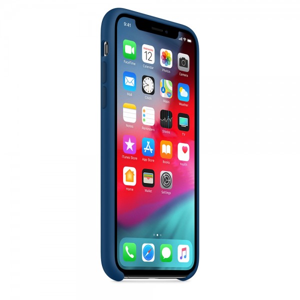 Capa De Silicone Para Iphone Xs Max Horizonte Azul Img 05