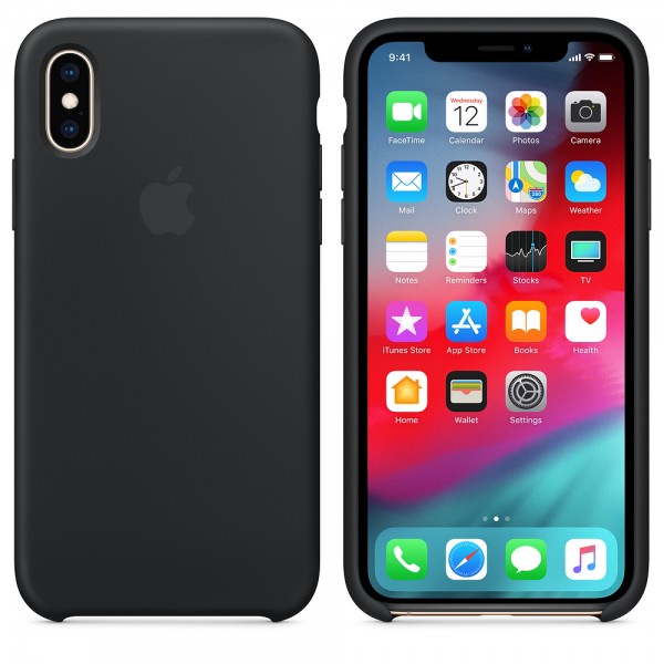 Capa De Silicone Para Iphone Xs Max Preta Img 02