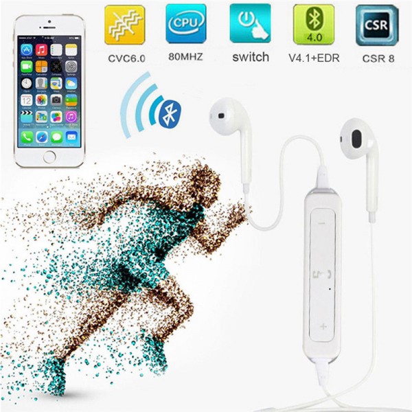 Fone De Ouvido Sem Fio Earpods Sports Wireless Stereo Bluetooth 4 1 Sy 206 Branco Img 06