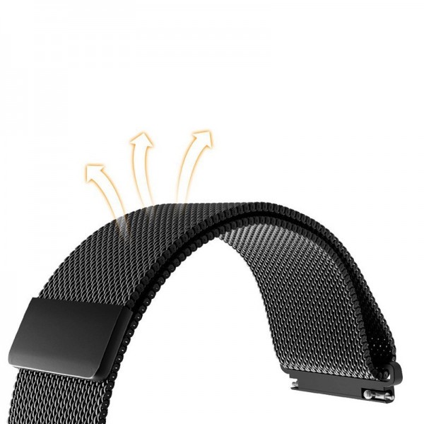 Pulseira Milanese Metal Inoxidavel Preta Xiaomi Amazfit Bip Img 02