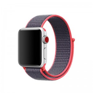 Pulseira Nylon Rosa Preto Apple Watch Img 01