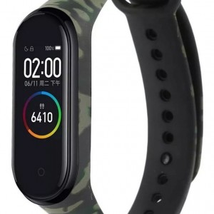 Pulseira Silicone Mi Band 3 4 Camuflada Verde Img 01