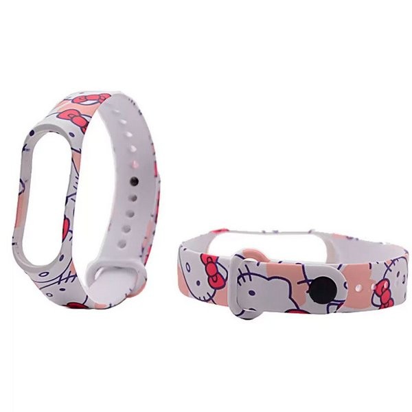 Pulseira Silicone Mi Band 3 4 Hello Kitty Img 01