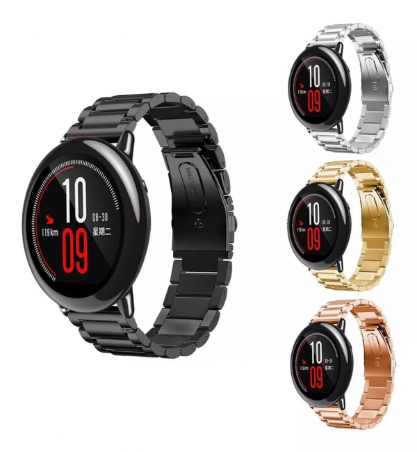 Pulseira Tiras De Metal Inoxidavel Multi Cores Xiaomi Amazfit Pace Img 01