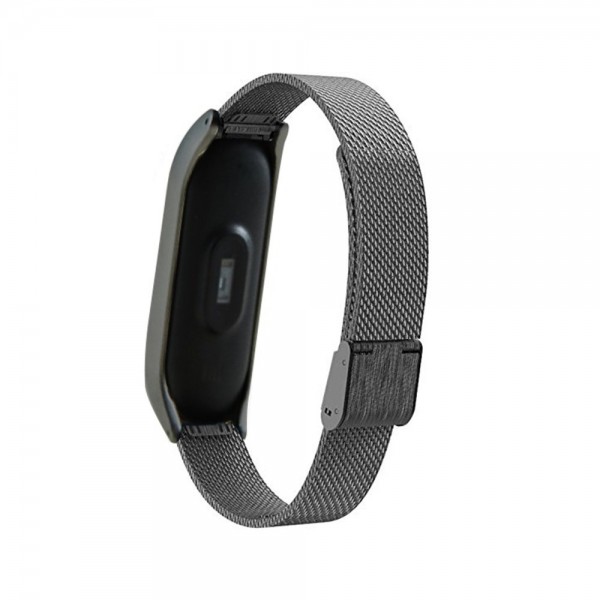 Pulseira De Aço Inoxidavel Xiaomi Mi Band 3 Preta Img 02